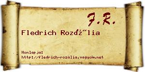 Fledrich Rozália névjegykártya